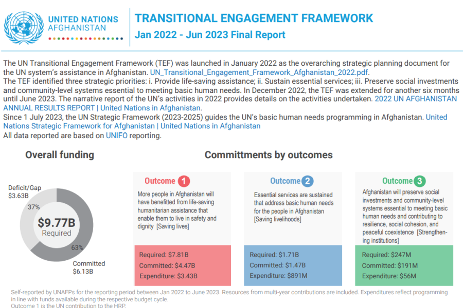 United Nations Transitional Engagement Framework (TEF) Final Report